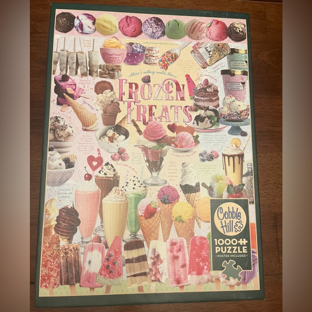 Cobble Hill Frozen Treats Ice Cream Puzzle 1000pc Colorful Dessert Summer